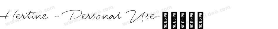 Hertine - Personal Use字体转换